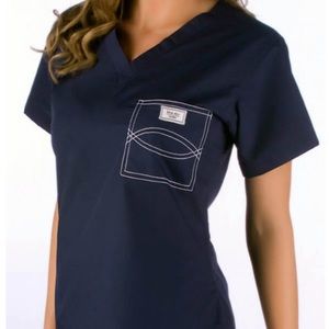 Blue Sky Scrubs Purple Scrub Top